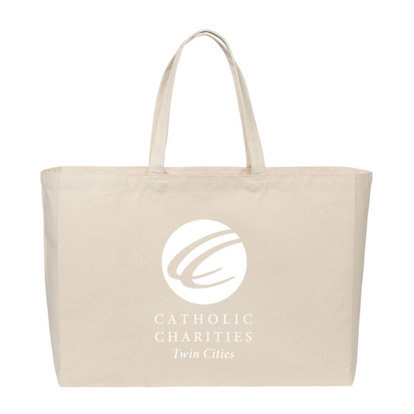 Port Authority® Cotton Canvas Jumbo Tote - Printed Logo Thumbnail
