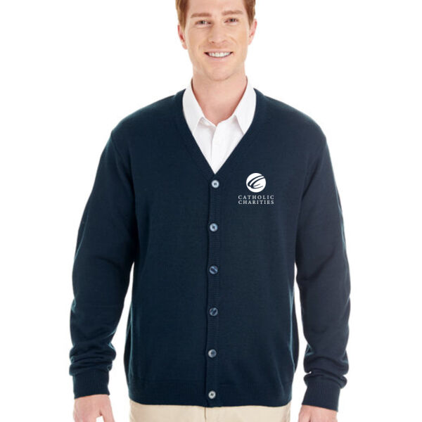 Harriton - Pilbloc V-Neck Button Cardigan Sweater - Embroidered Logo Thumbnail