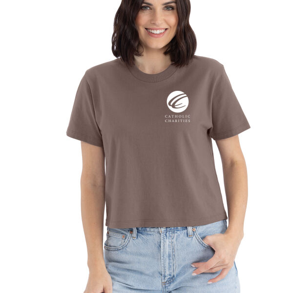 Next Level Apparel Women's Heavyweight Boxy Tee - Printed Logo Thumbnail